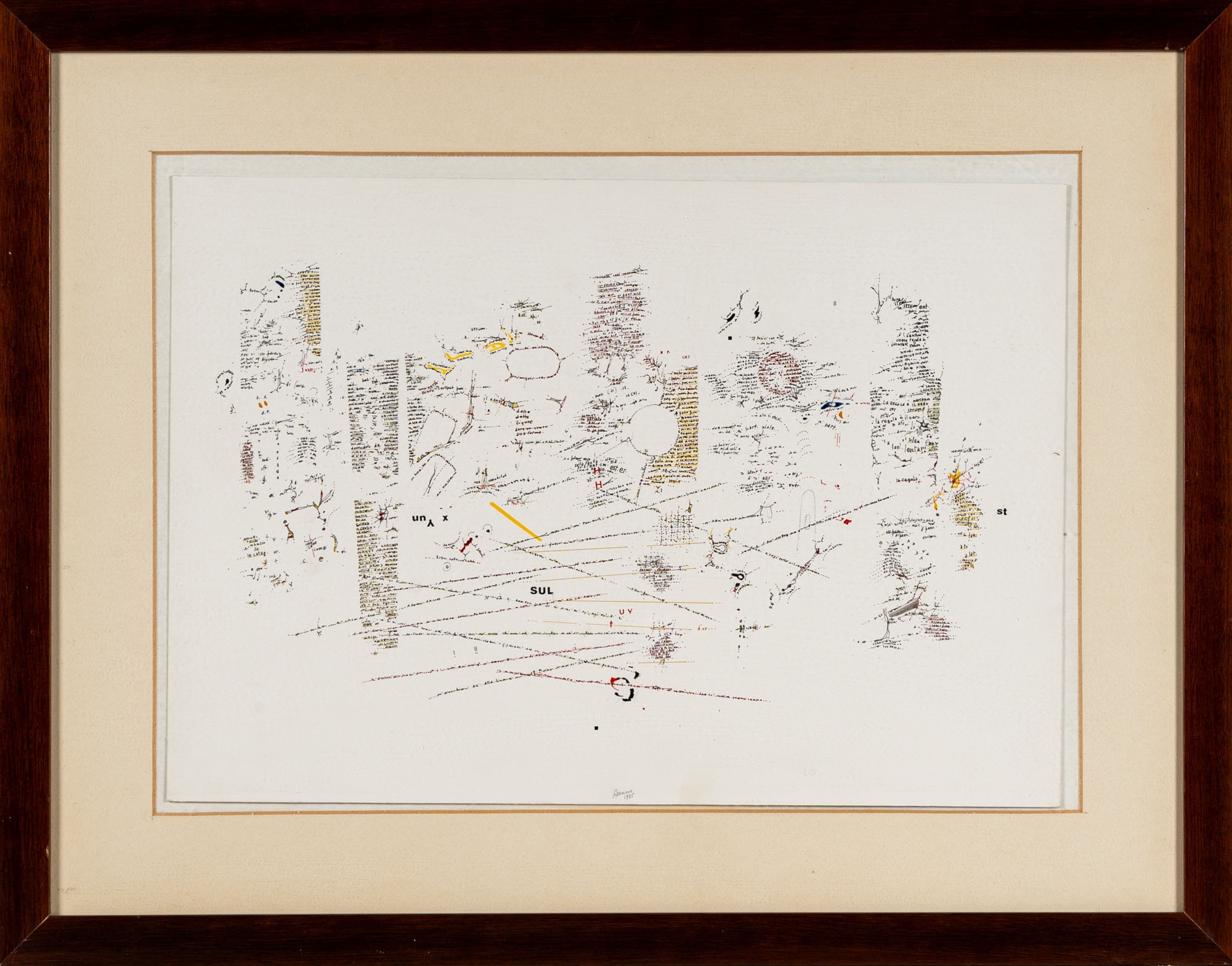 Artwork by Vincenzo Accame, Untitled, Made of Mixed media on cardboard