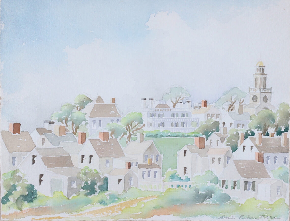 Doris Riker Beer | “View of Town” | MutualArt