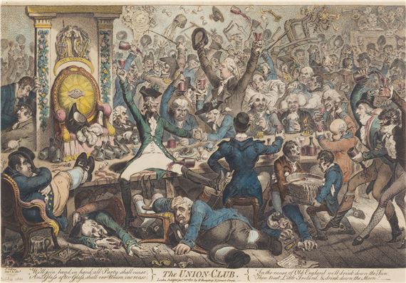 The Union Club by James Gillray, 1801
