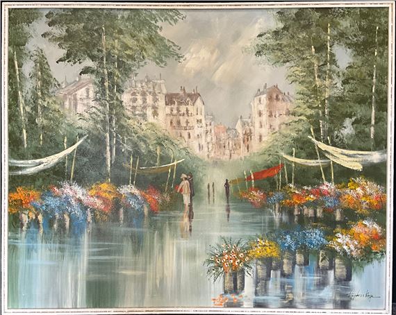 Stephen Kaye | Flower Market after a down-pour | MutualArt