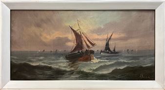 Sailing boats and choppy seas - E. J. E. Bryan