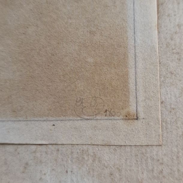 Artwork by Auguste Quantinet, From the Villa Madama in Rome / Vault of the Great Salon / Executed after Raphael's drawings by Julius Romain and Jean d'Udine, Made of watercolor