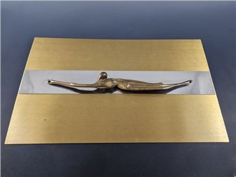 Cristo Plex GILDED METAL BRUSH, SILVER METAL, GILDED BRONZE IN RELIEF - Otello Ciullini