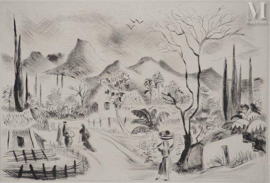 Artwork by Madeleine Melsonn, Jéricho, Made of Original etching On BFK Rives wove paper