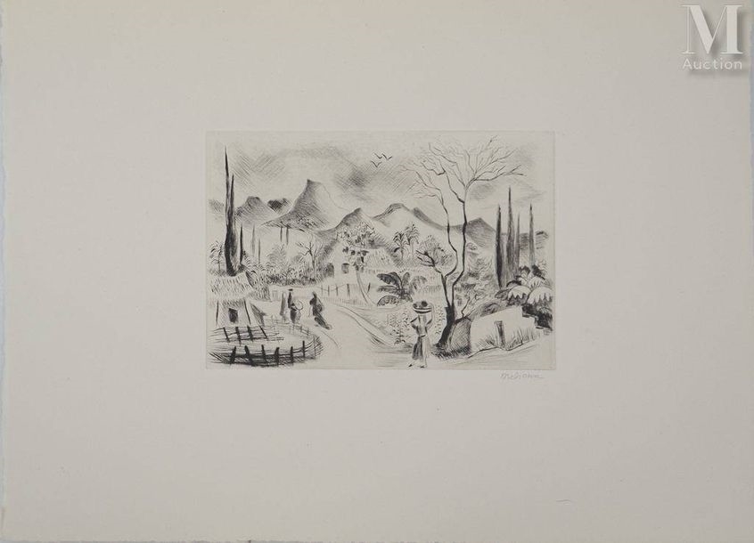 Artwork by Madeleine Melsonn, Jéricho, Made of Original etching On BFK Rives wove paper