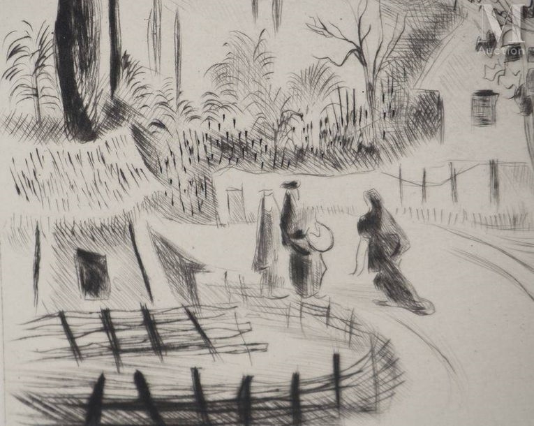 Artwork by Madeleine Melsonn, Jéricho, Made of Original etching On BFK Rives wove paper