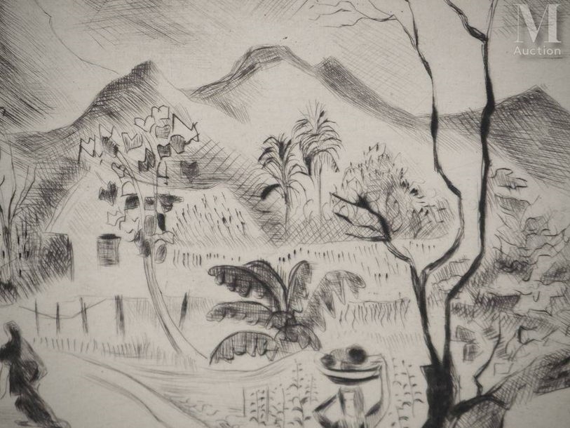 Artwork by Madeleine Melsonn, Jéricho, Made of Original etching On BFK Rives wove paper