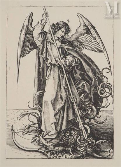 Saint Michel et le dragon by Martin Schongauer