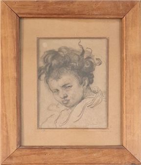 Portrait de fillette orientale - Jean Bouchaud