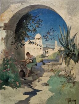 Jeune orientale à la fontaine - Jean d'Alheim