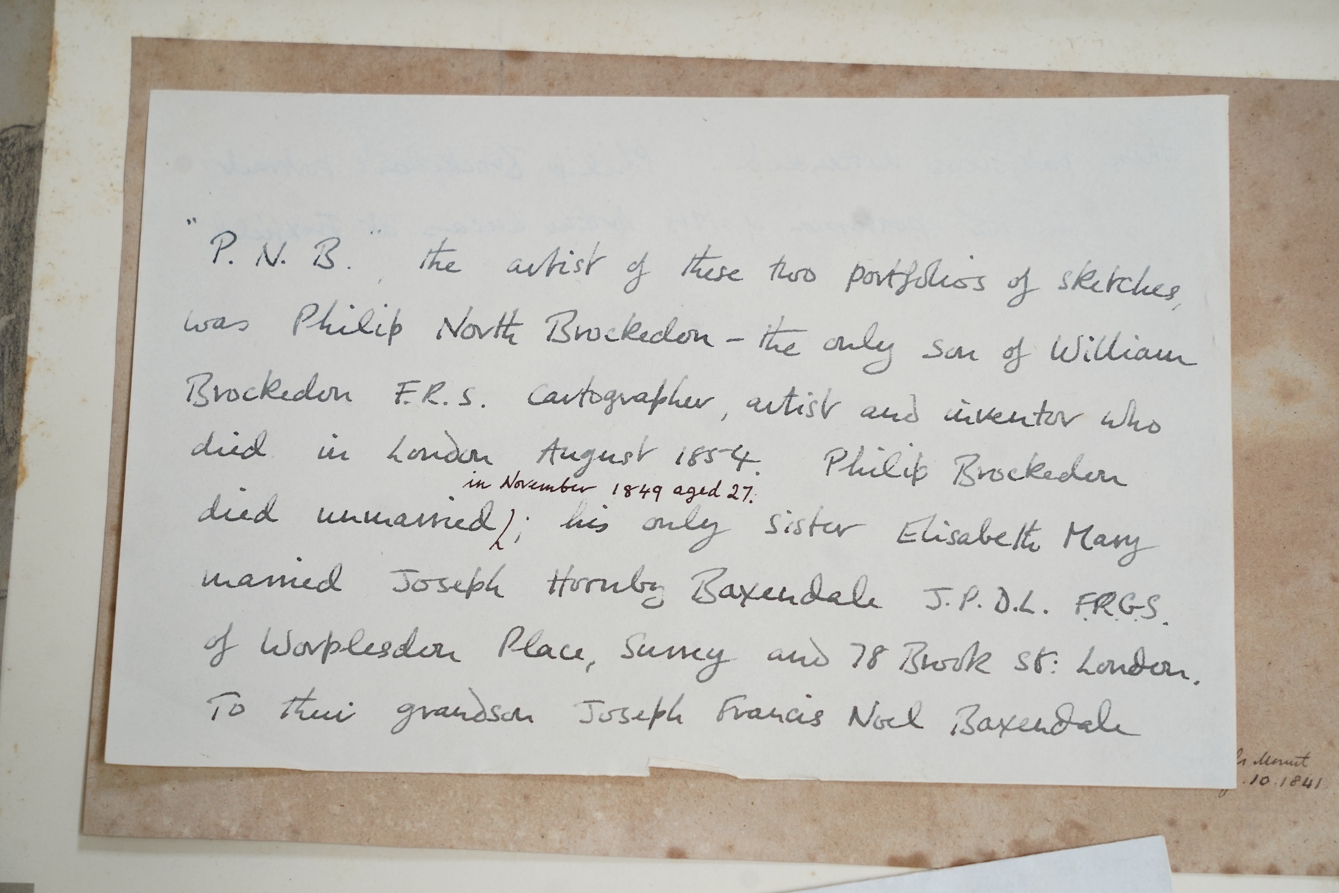 Artwork by Philip North Brockedon, Sketches by P.N.B., Made of watercolours