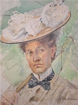 Dame à l'ombrelle - Madeleine Duteillet