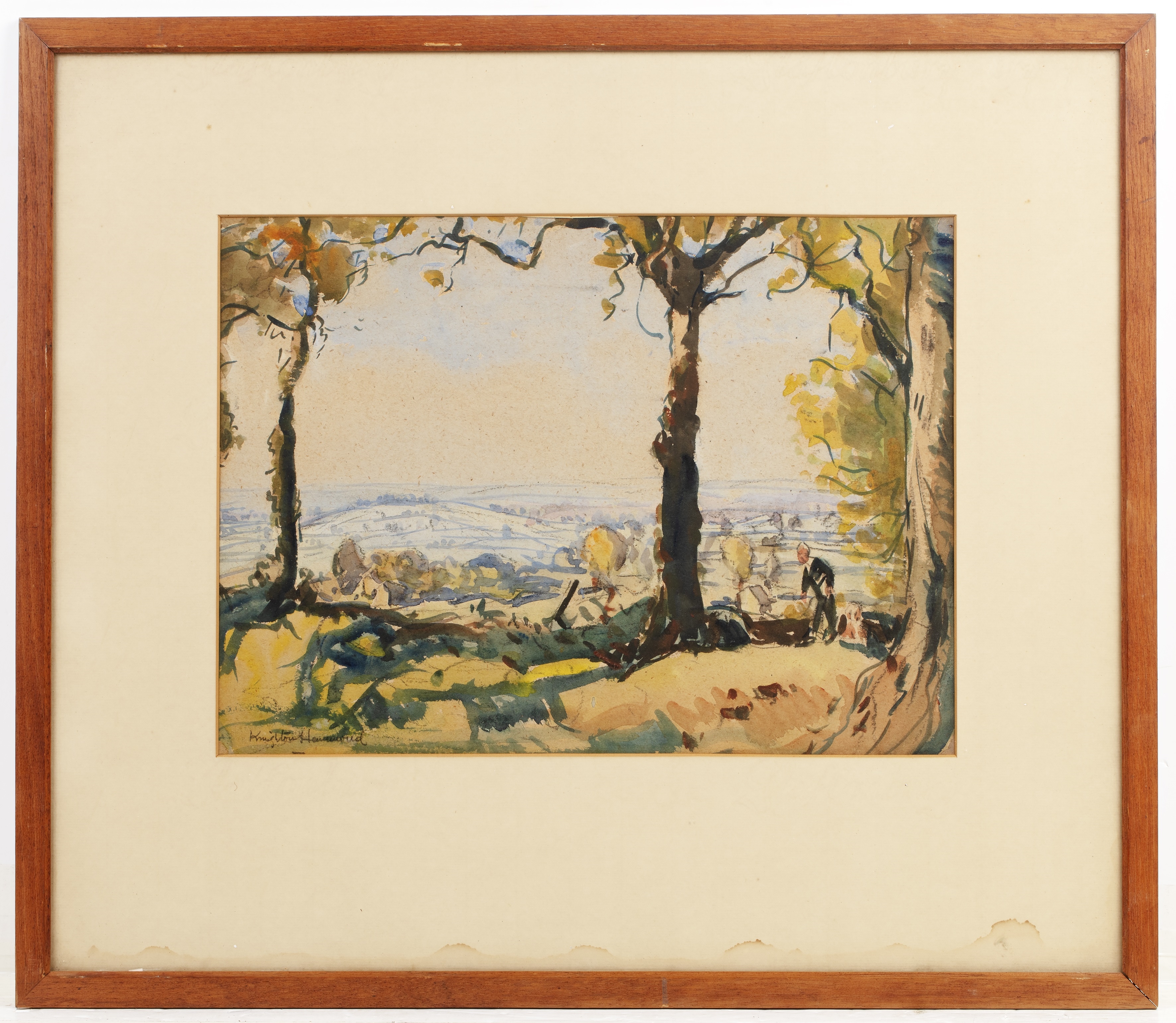 Arthur Henry Knighton Hammond | Figure by trees in an extensive ...
