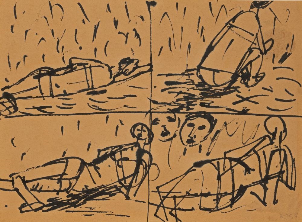 Artwork by Allan Kaprow, Encounters, Made of Ink on paper