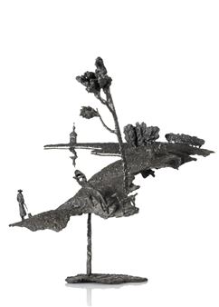 Fisherman in landscape - Andrei Volkov