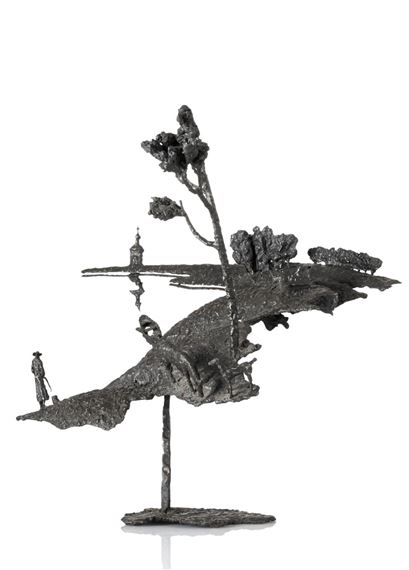 Fisherman in landscape - Andrei Volkov