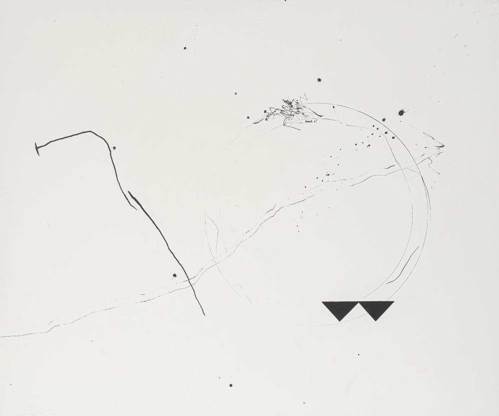 Artwork by Manfred Mohr, Untitled, Made of Ink and tempera on canvas