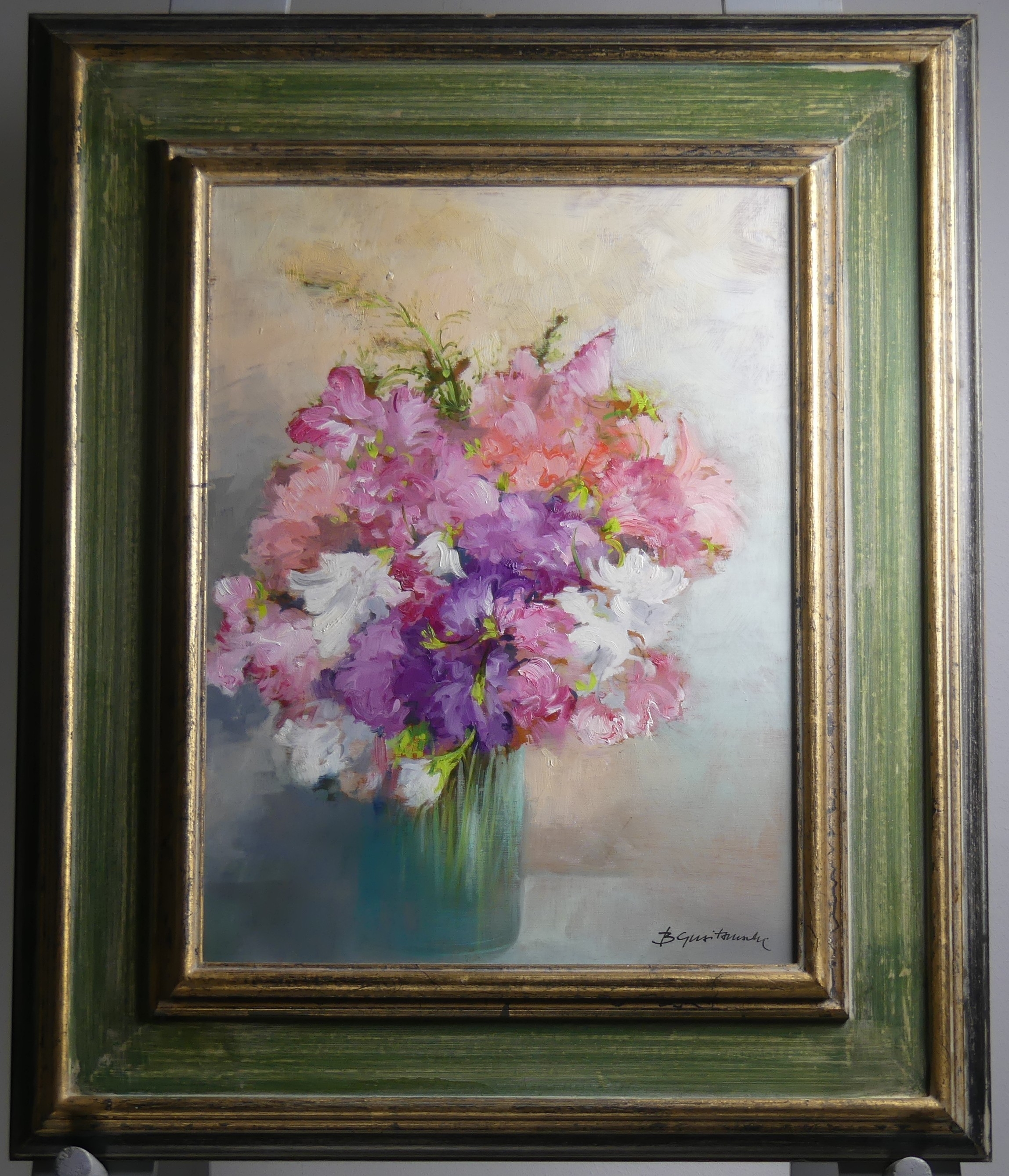 Artwork by Bruno Guaitamacchi, Sweet Peas, Made of oil on board