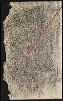 Arbre au rayon lumineux rouge, 1989 - Guy-Rachel Grataloup