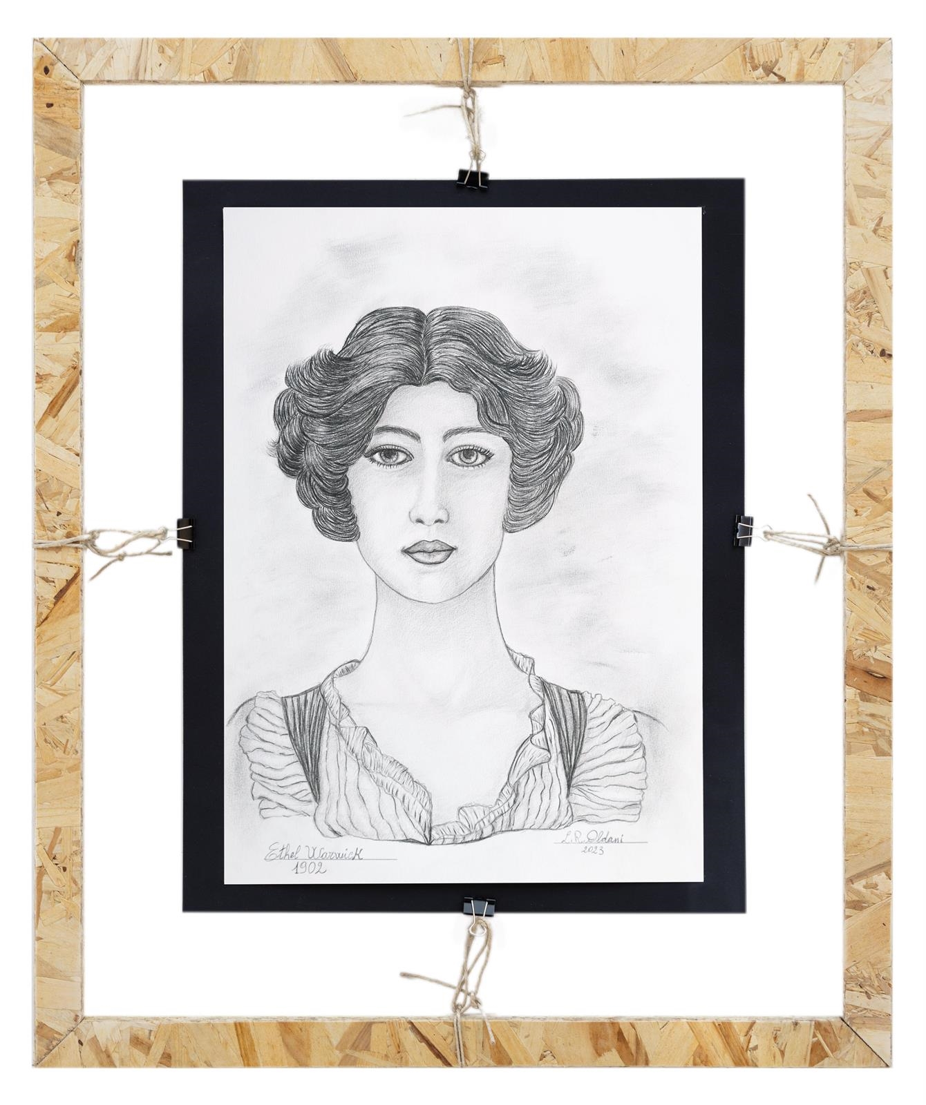 Artwork by Linuccia Oldani, Ethel Warwick 1902, Made of pencil on paper