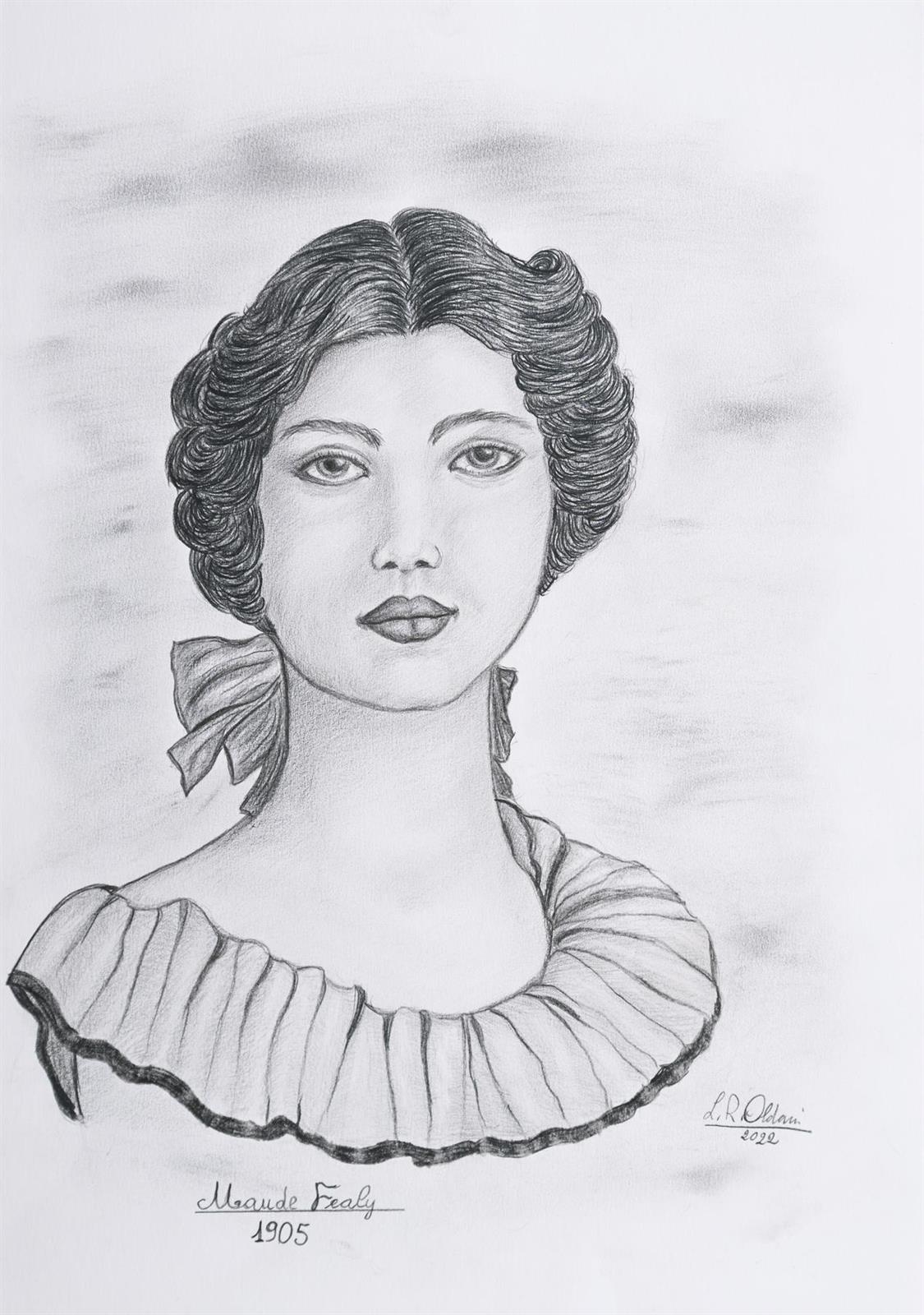 Artwork by Linuccia Oldani, Maude Fealy 1905, Made of pencil on paper