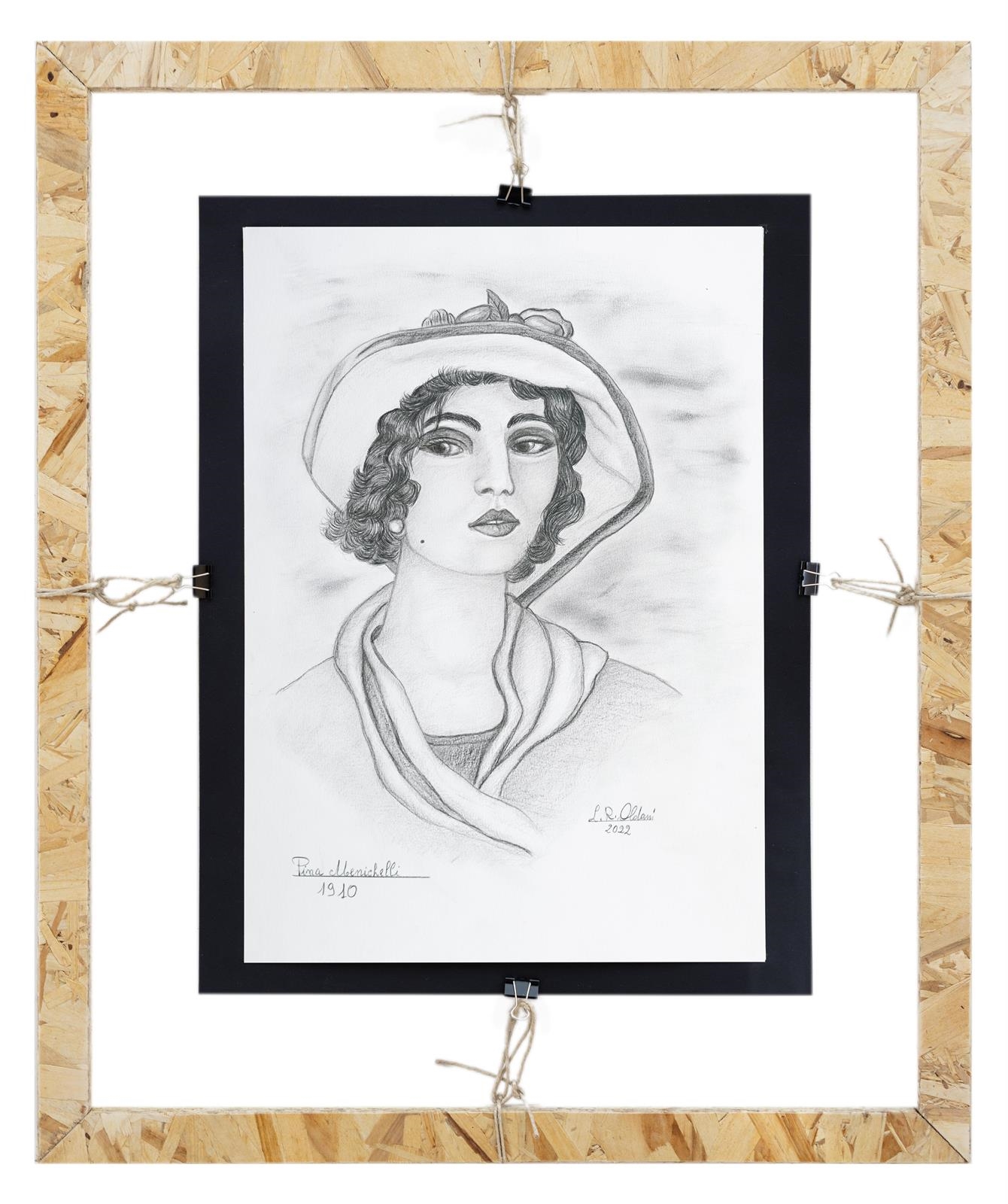 Artwork by Linuccia Oldani, Pina Menichelli 1910, Made of pencil on paper