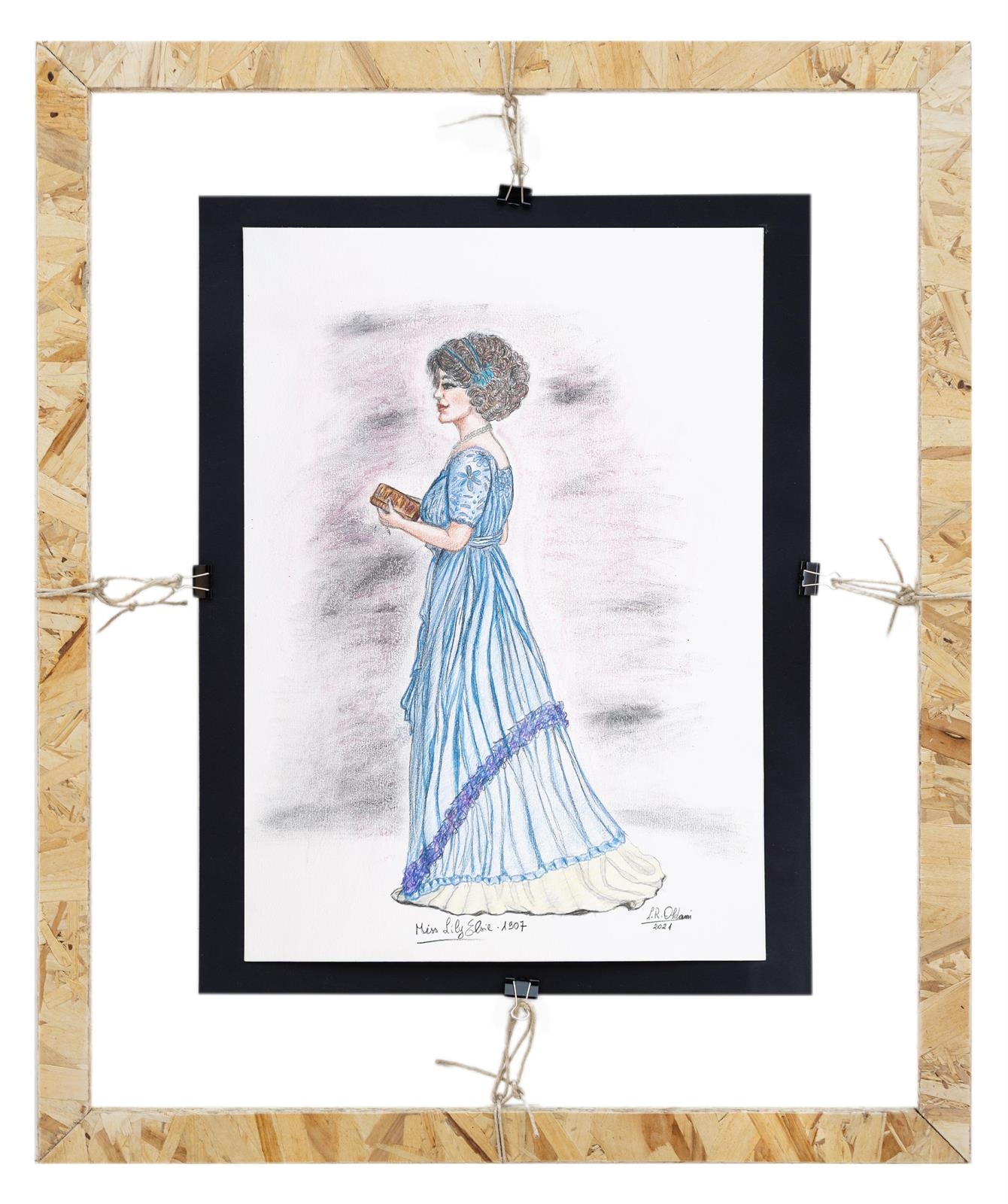 Artwork by Linuccia Oldani, Miss Lily Elsie 1907, Made of pencil on paper