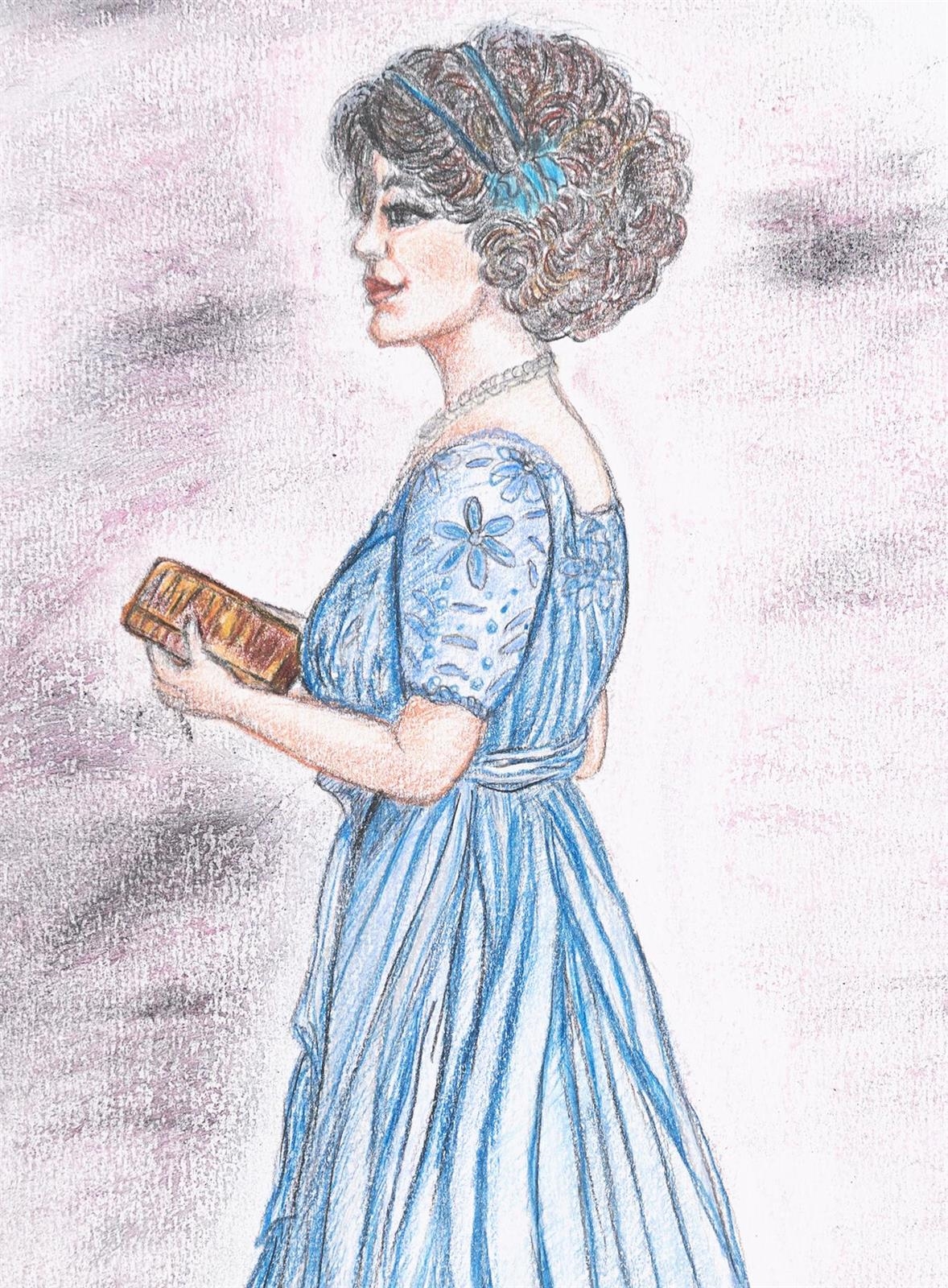 Artwork by Linuccia Oldani, Miss Lily Elsie 1907, Made of pencil on paper