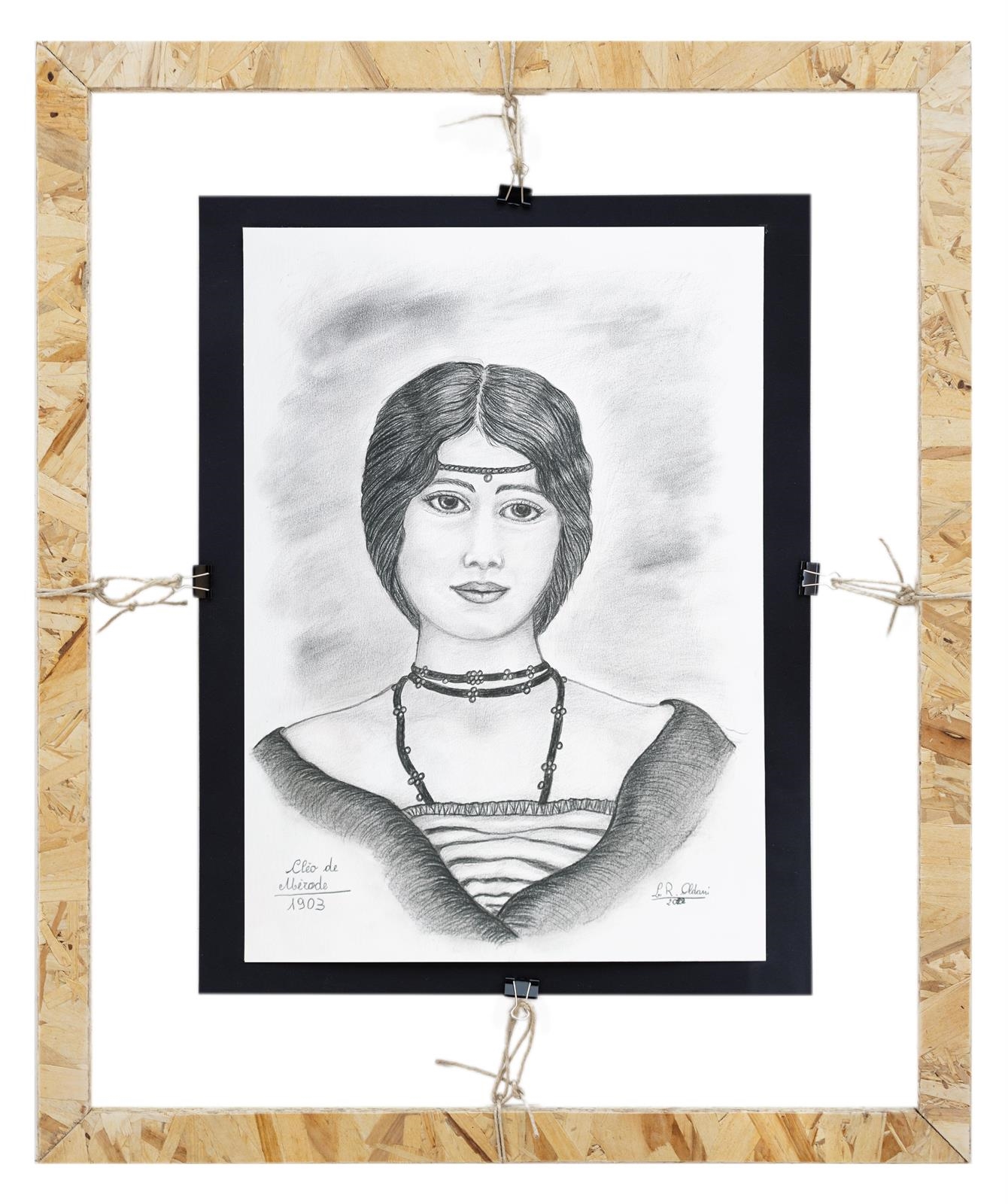 Artwork by Linuccia Oldani, Cleo De Merode 1903, Made of pencil on paper