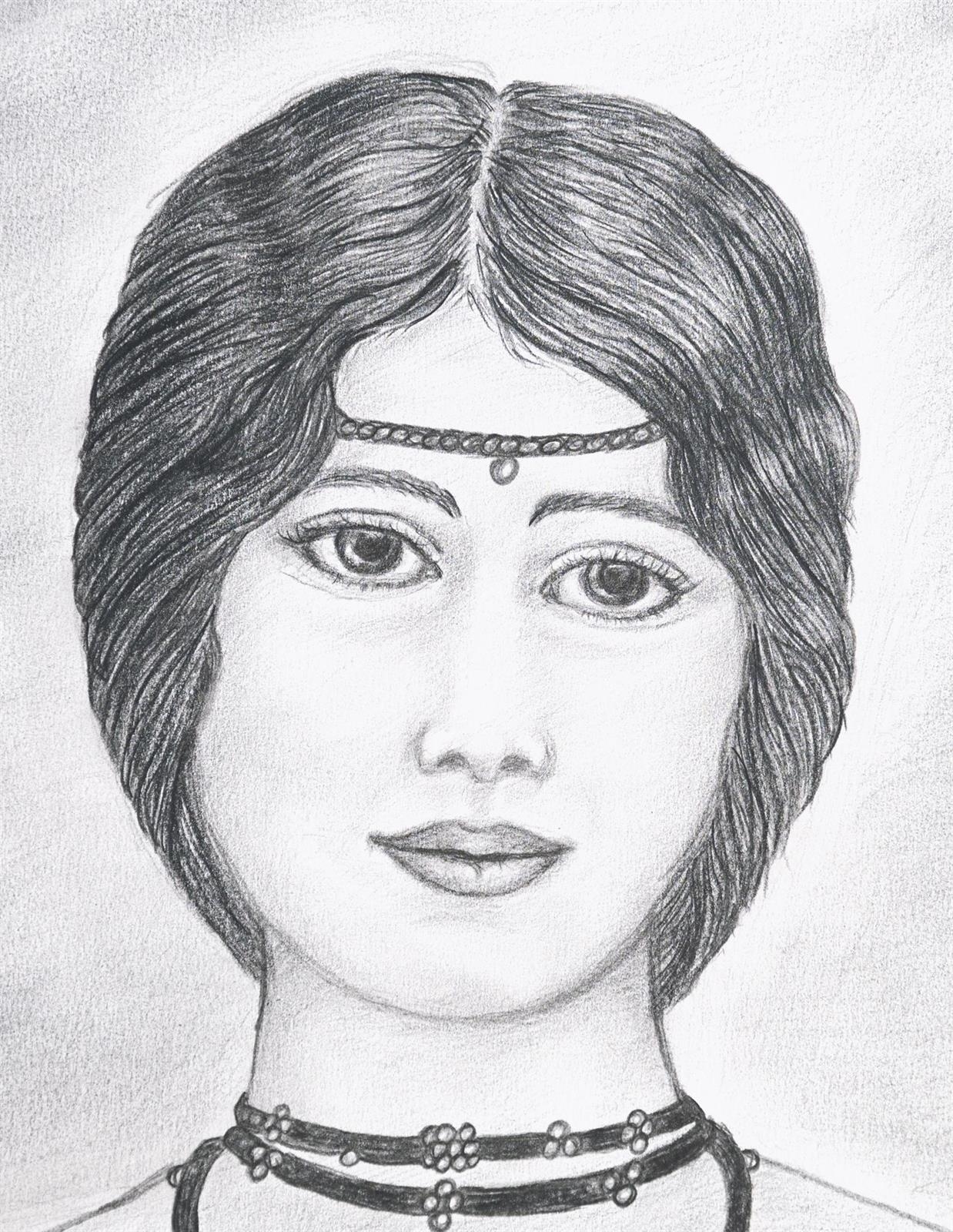 Artwork by Linuccia Oldani, Cleo De Merode 1903, Made of pencil on paper