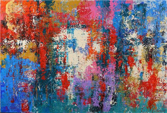 Abstract in turquoise by Benjamin Frais