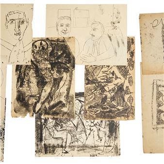 10) works on paper, c. 1952-53 - Norris Embry