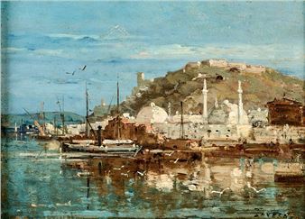 View of a port - Gustave Mascart