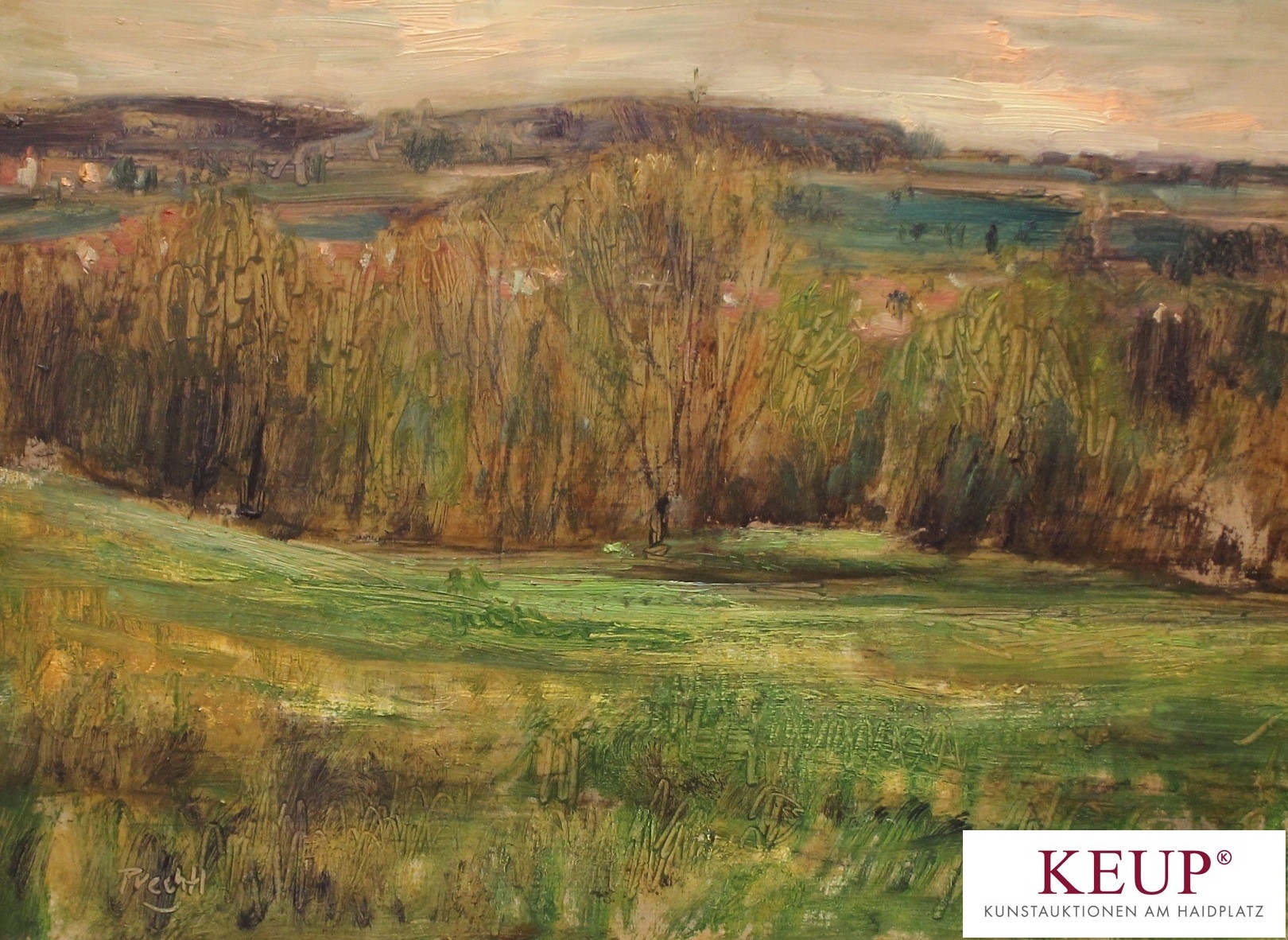 Artwork by Gerhard Prechtl, Oberpfälzer Landschaft, Made of oil on board