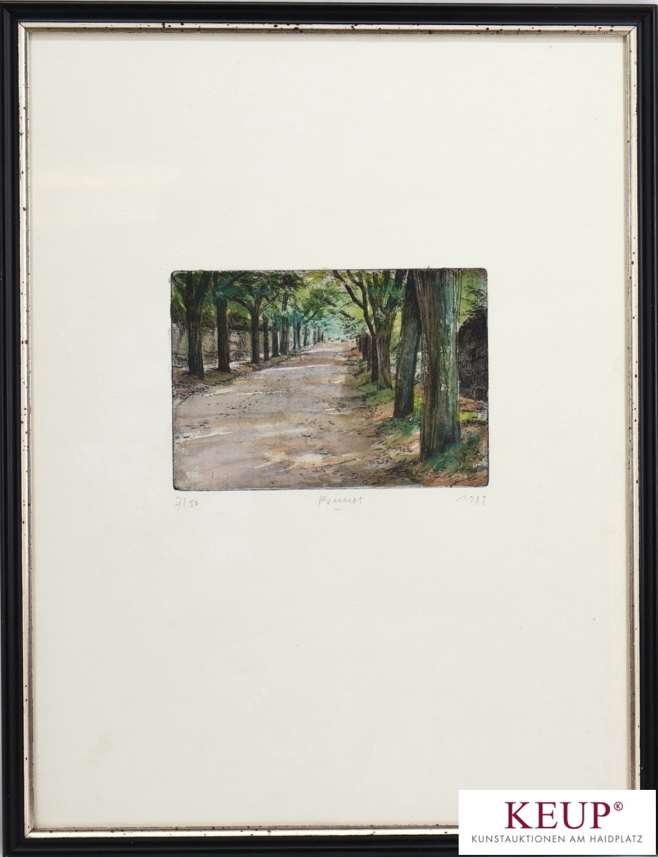 Artwork by Gerhard Prechtl, Allee, Made of Radierung