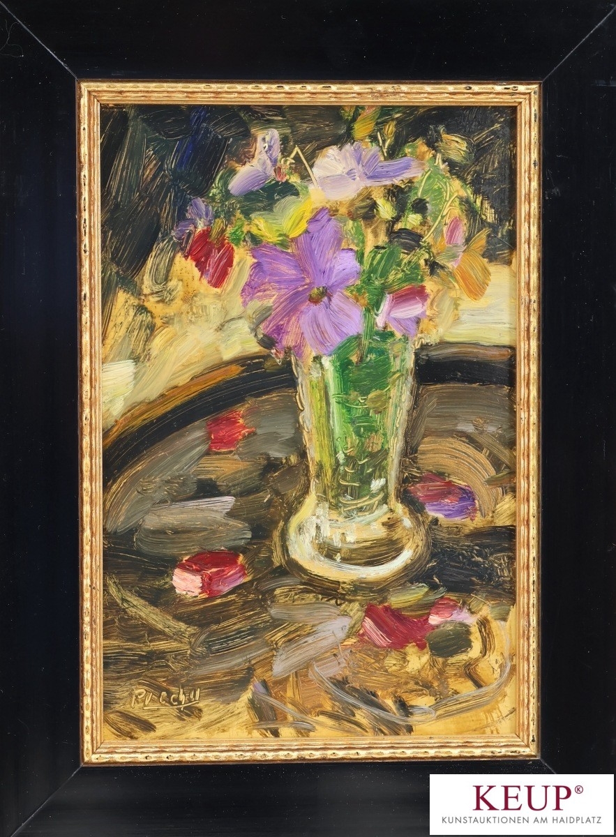 Artwork by Gerhard Prechtl, Blumenstück, Made of oil on hardboard