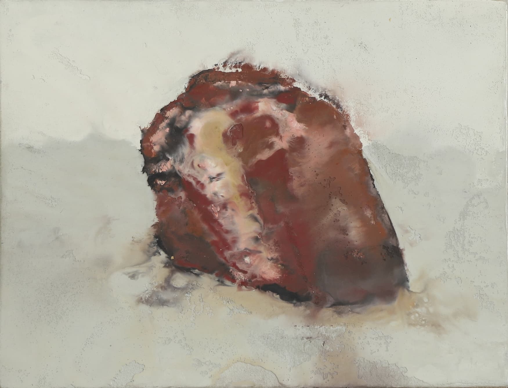 Artwork by Philippe Cognée, Cœur, 1995, Made of Encaustic on canvas
