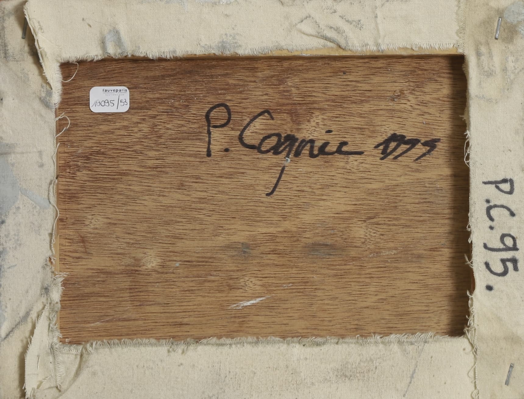 Artwork by Philippe Cognée, Cœur, 1995, Made of Encaustic on canvas