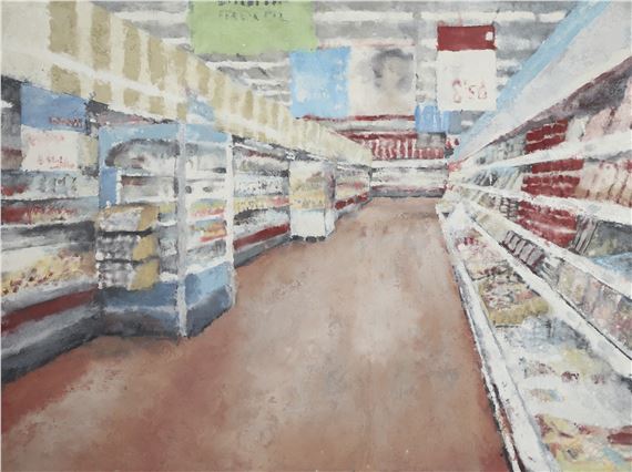 Super Marché Rayon Frais, 1998 by Philippe Cognée, 1998