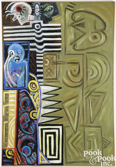 Marilla Palmer oil on canvas Creator Destroyer by Marilla Palmer, 1984