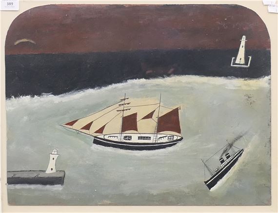 Alfred Wallis | Topmast Schooner (2016) | MutualArt
