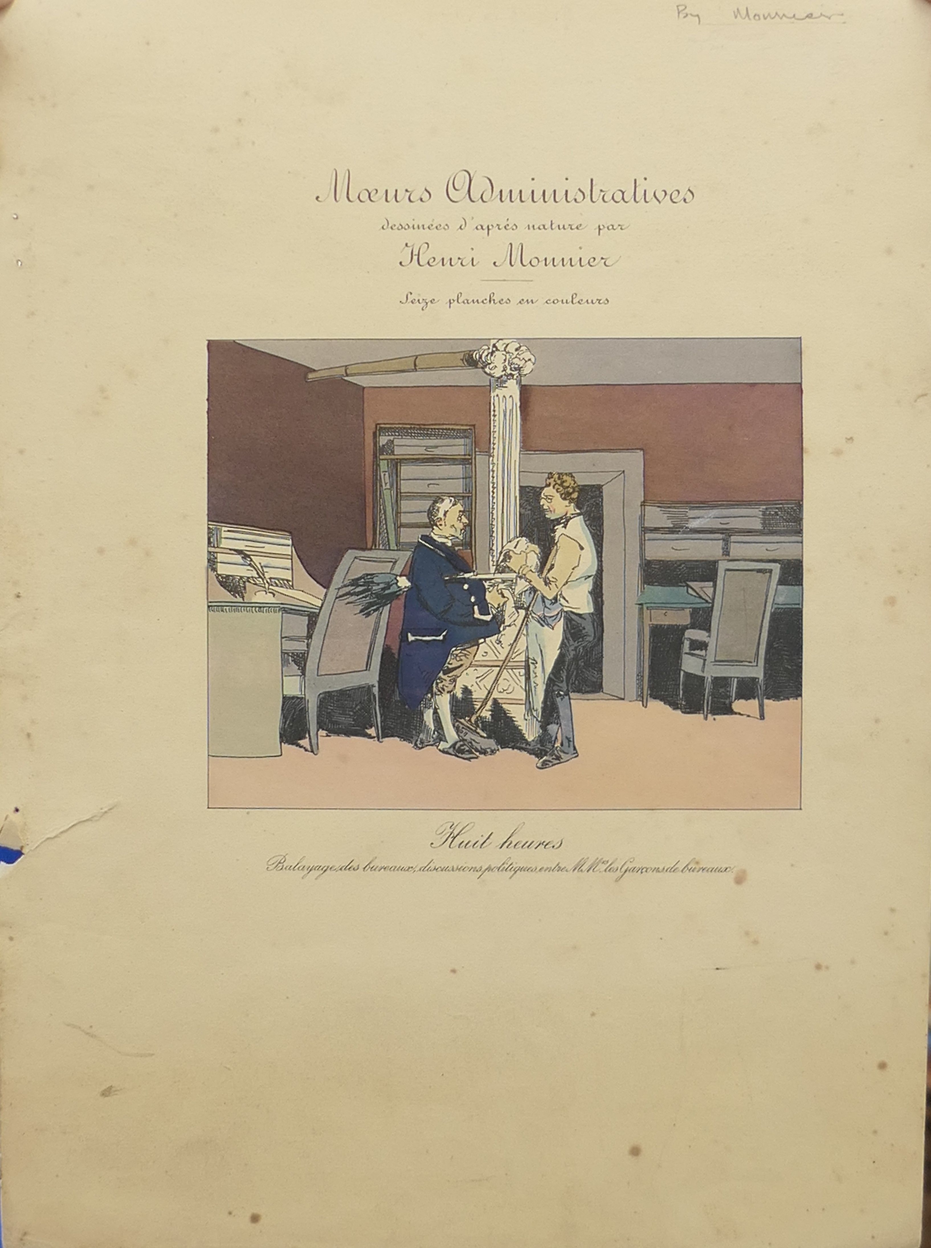 Artwork by Henry Monnier, Moeurs Administratives, dessinees d'apres nature par Henri Monnier, Made of colour plates