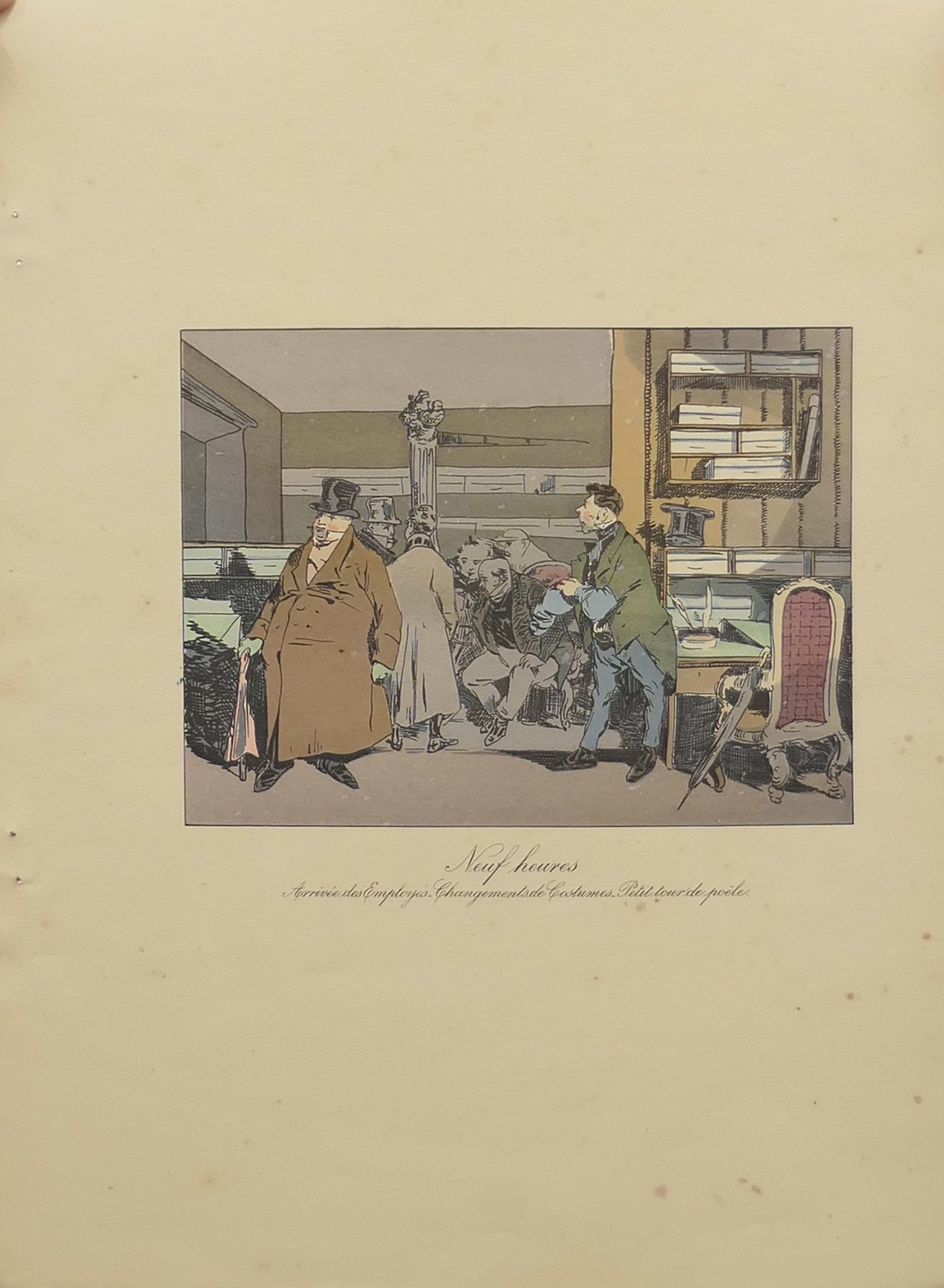 Artwork by Henry Monnier, Moeurs Administratives, dessinees d'apres nature par Henri Monnier, Made of colour plates