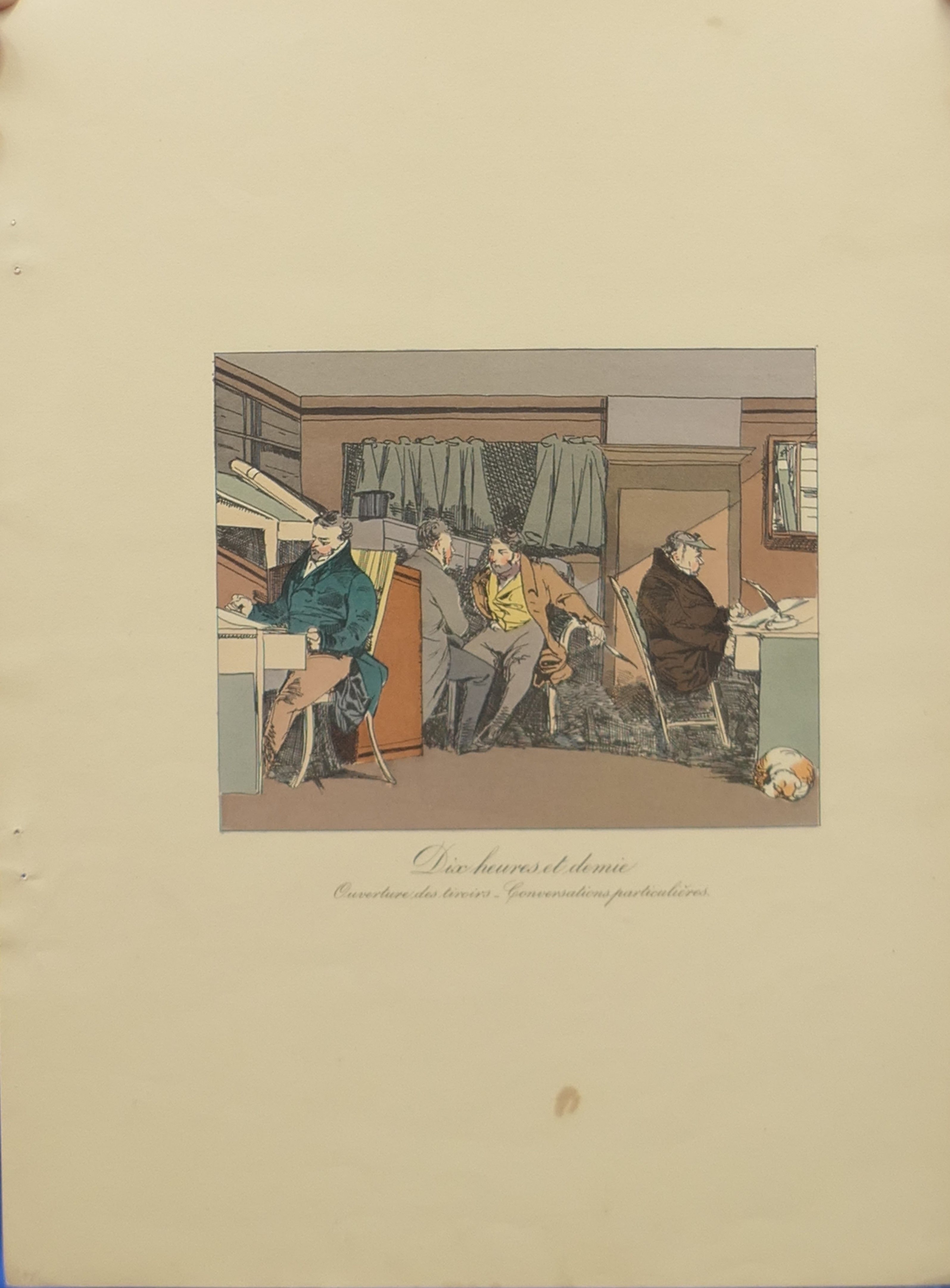 Artwork by Henry Monnier, Moeurs Administratives, dessinees d'apres nature par Henri Monnier, Made of colour plates