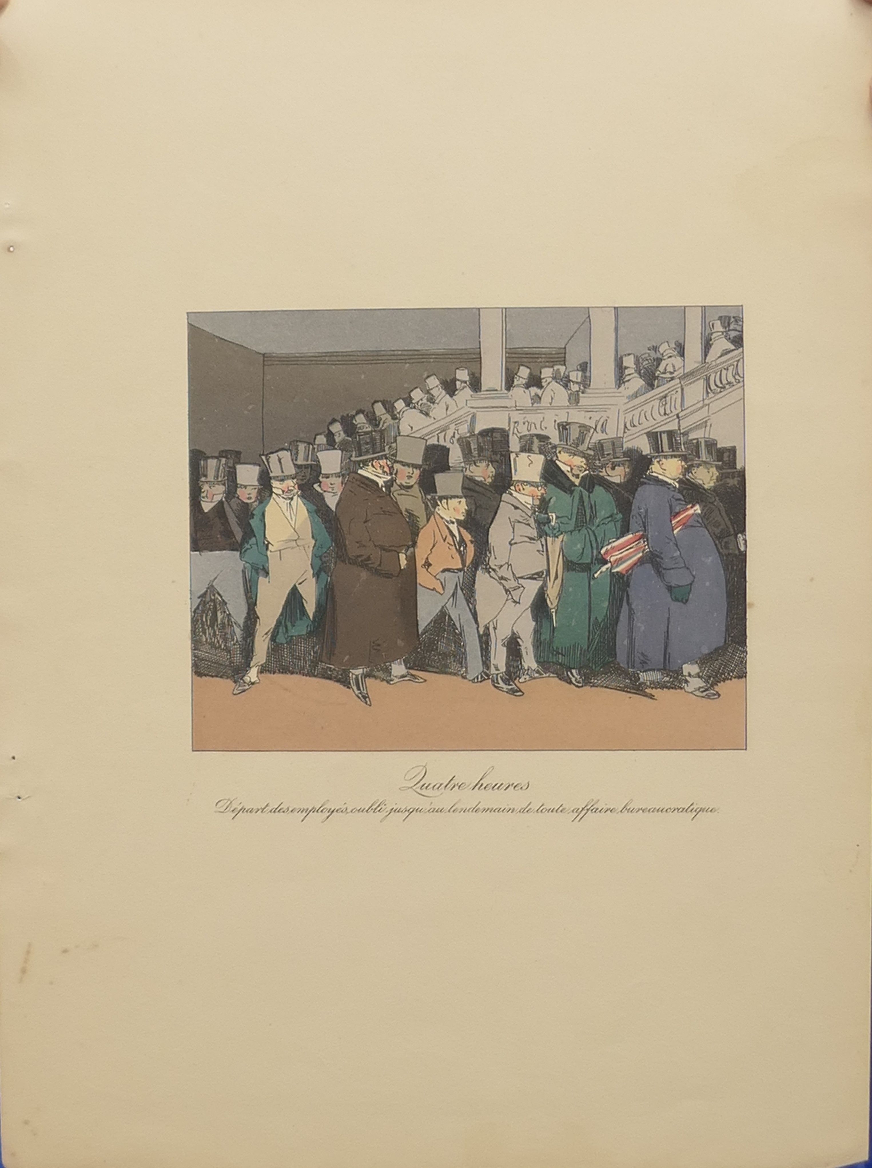 Artwork by Henry Monnier, Moeurs Administratives, dessinees d'apres nature par Henri Monnier, Made of colour plates