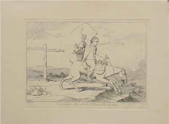 The Loves of the Fox and the Badger or the Coalition Wedding by James Gillray, 1783-1784