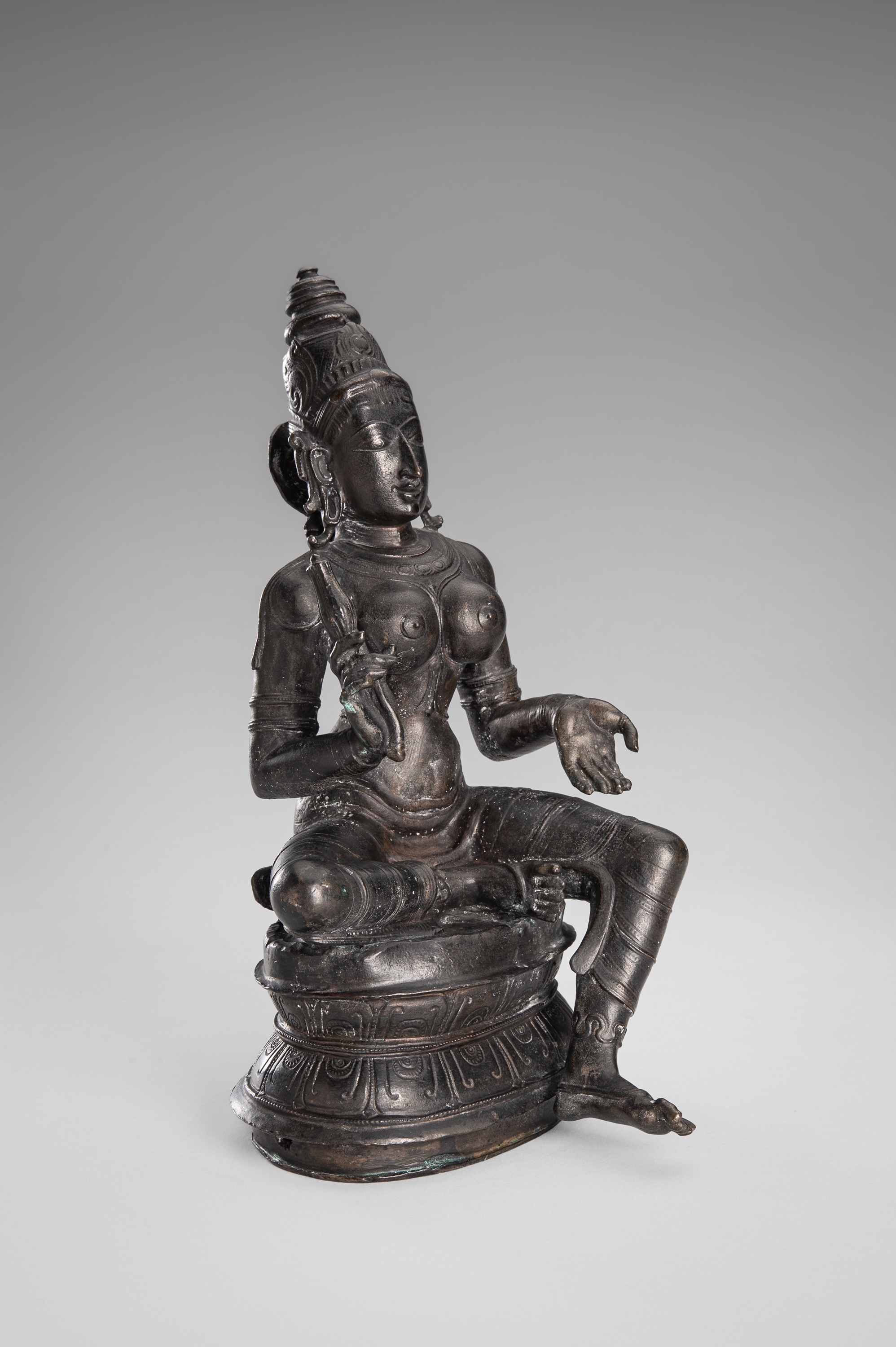 Indian School, 19th Century | A HEAVY BRONZE FIGURE OF SRI DEVI (Early ...