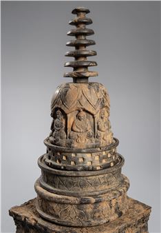 A VERY LARGE SCHIST STUPA - Cambodian School, 20th Century