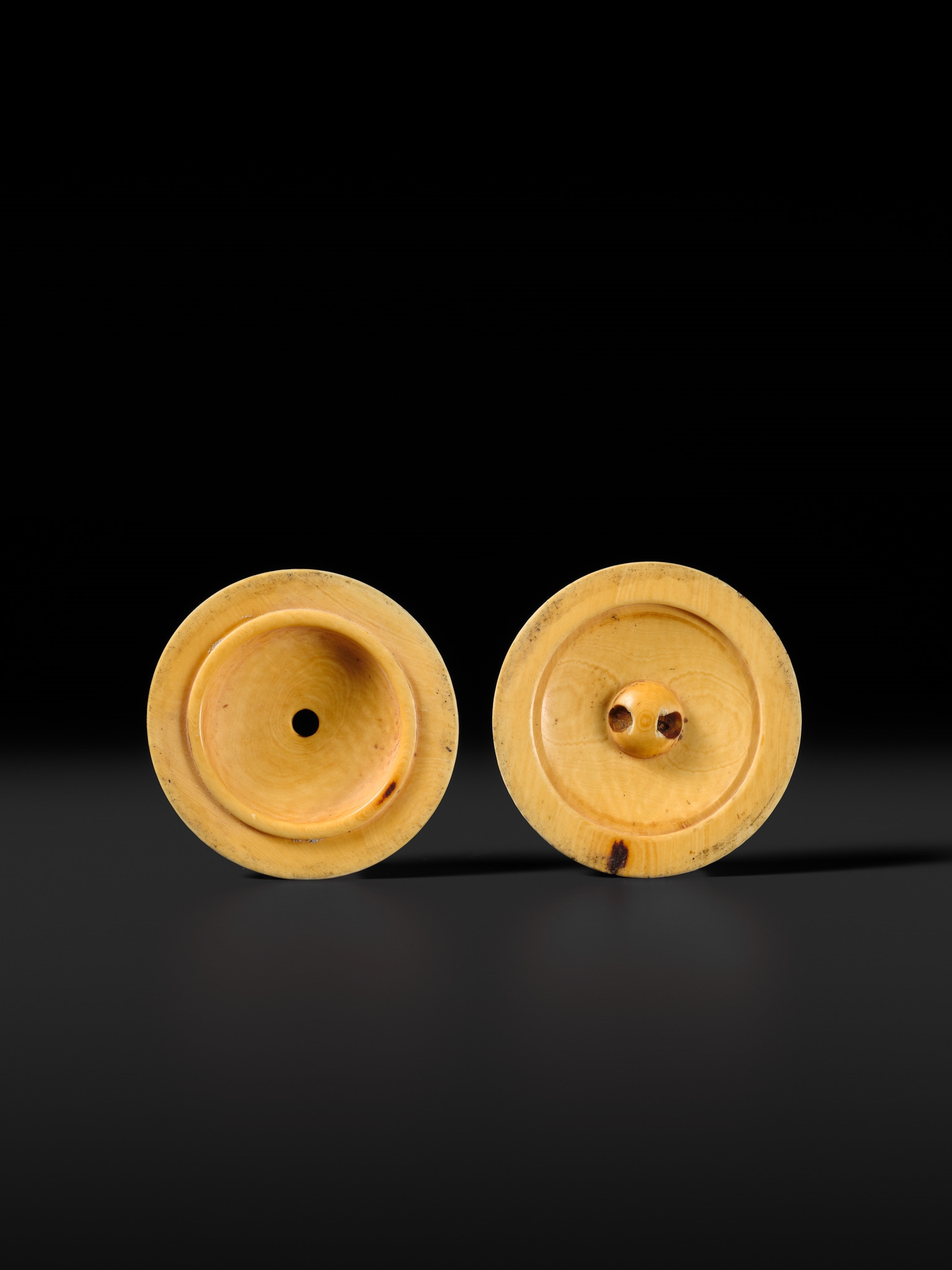 Kogetsusai Naomasa | KOGETSUSAI: AN IVORY SHUNGA MANJU NETSUKE OF OKAME ...