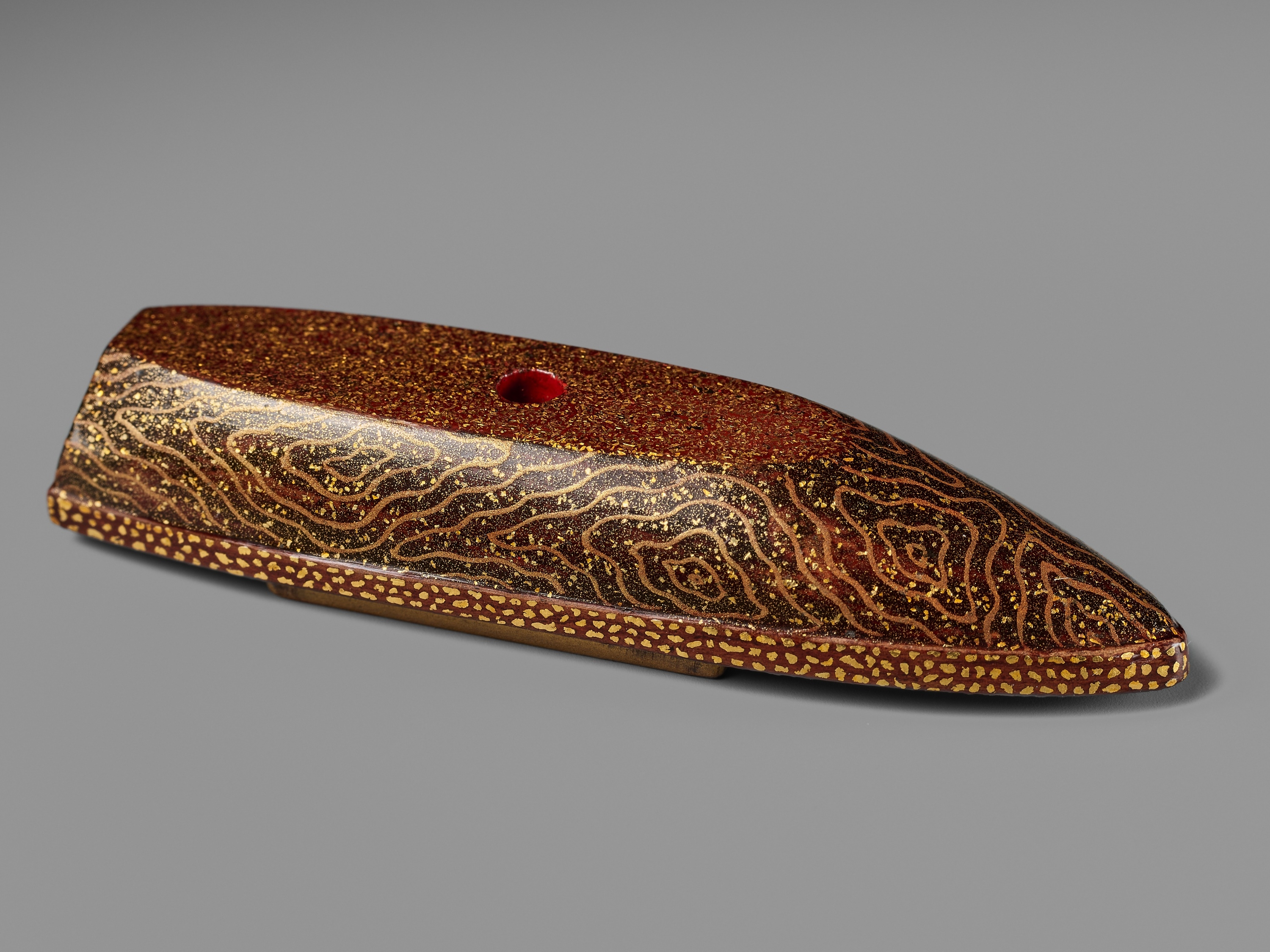 Japanese School, 19th Century | A FINE LACQUER NETSUKE OF A BOAT ...